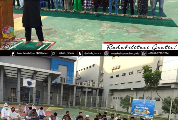 Suasana Shalat Idul Adha 1441 H & Pemotongan Hewan Qurban di Loka Rehab BNN Batam