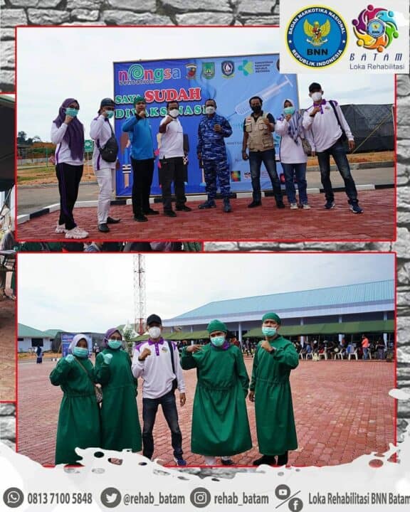 Nakes Loka Batam Dukung Kegiatan Serbuan Vaksinasi di Lanud Hang Nadim Batam Nakes Loka Batam Dukung Kegiatan Serbuan Vaksinasi di Lanud Hang Nadim Batam