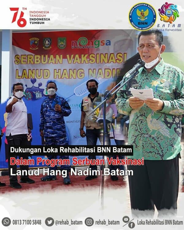 Nakes Loka Batam Dukung Kegiatan Serbuan Vaksinasi di Lanud Hang Nadim Batam Nakes Loka Batam Dukung Kegiatan Serbuan Vaksinasi di Lanud Hang Nadim Batam