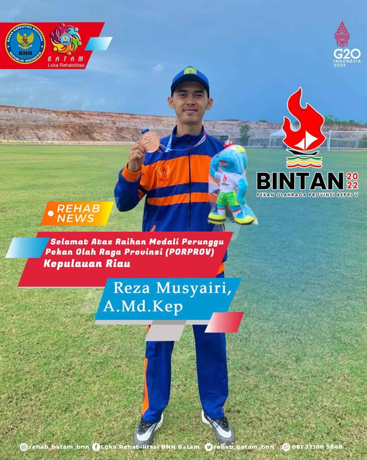 Staf Loka Batam a.n Reza Musyairi, A.Md.Kep Raih Medali Perunggu PORPROV Kepulauan Riau Staf Loka Batam a.n Reza Musyairi, A.Md.Kep Raih Medali Perunggu PORPROV Kepulauan Riau