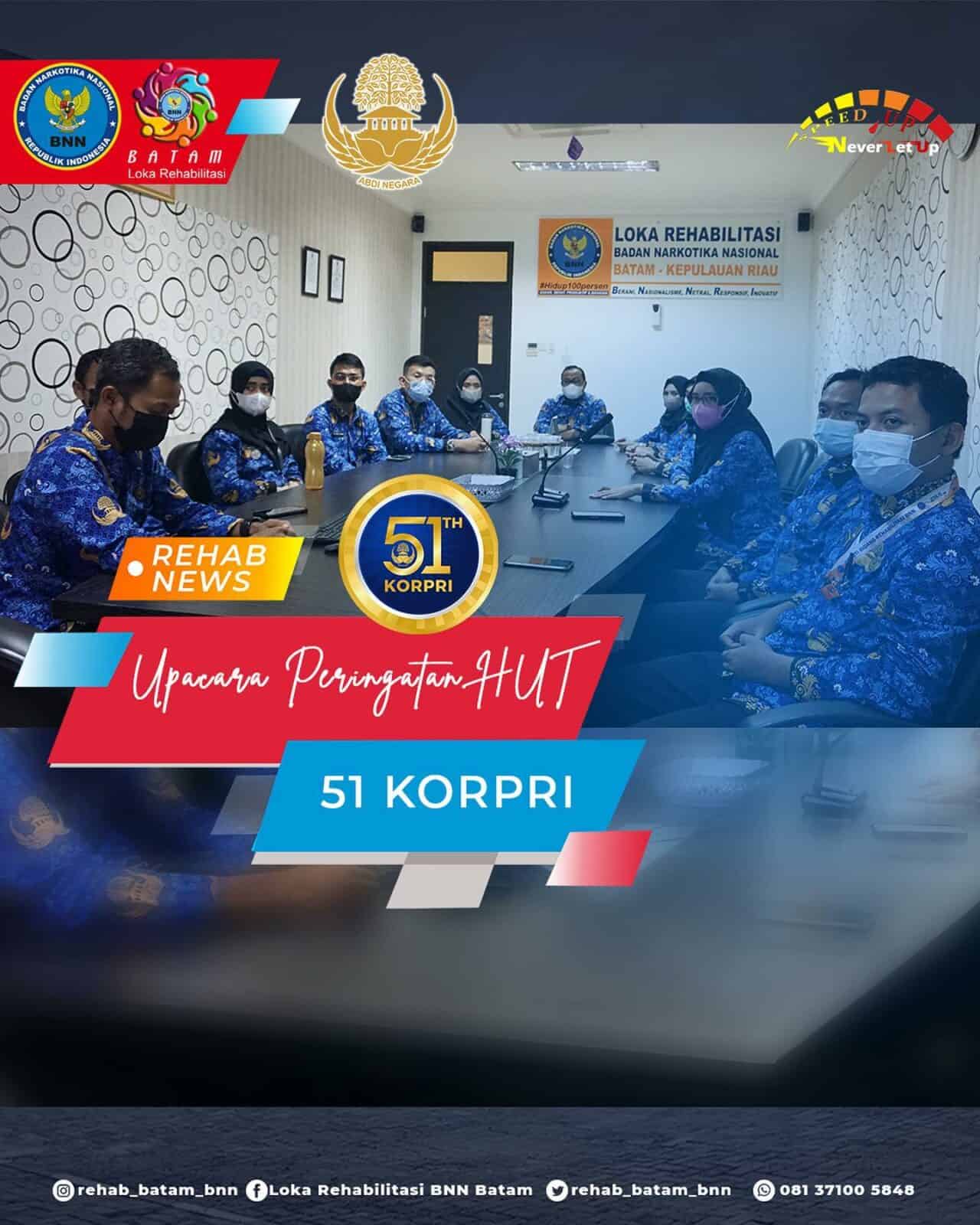 ASN Loka Batam Ikuti Acara Puncak Peringatan Hari Ulang Tahun ke-51 KORPRI Tahun 2022 secara virtual. ASN Loka Batam Ikuti Acara Puncak Peringatan Hari Ulang Tahun ke-51 KORPRI Tahun 2022 secara virtual.