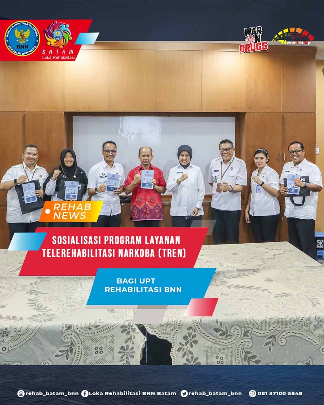 Kegiatan Sosialisasi Program Layanan Telerehabilitasi Narkoba (TREN) di Balai Besar Rehabilitasi BNN Kegiatan Sosialisasi Program Layanan Telerehabilitasi Narkoba (TREN) di Balai Besar Rehabilitasi BNN