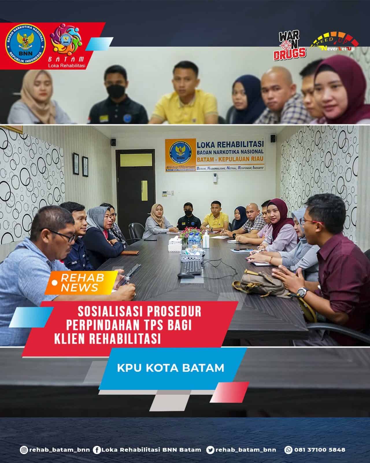 KPU Kota Batam Lakukan Sosialisasi Terkait Prosedur Pengajuan Pindah TPS Bagi Klien Rehabilitasi KPU Kota Batam Lakukan Sosialisasi Terkait Prosedur Pengajuan Pindah TPS Bagi Klien Rehabilitasi