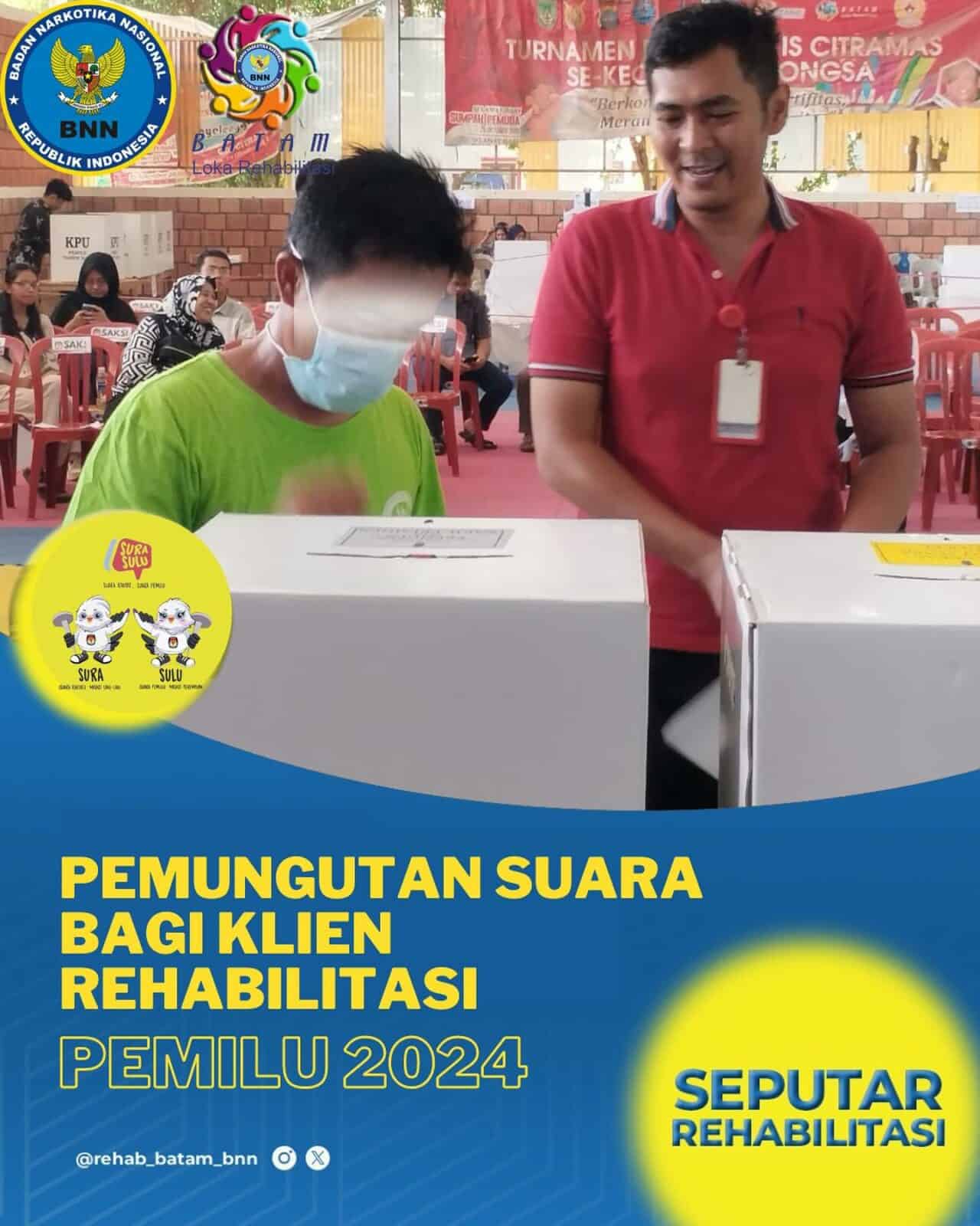 Pesta Demokrasi ! Klien Rehabilitasi Menggunakan Hak Pilih Pada Pemilu Serentak 2024 Pesta Demokrasi ! Klien Rehabilitasi Menggunakan Hak Pilih pada Pemilu serentak 2024
