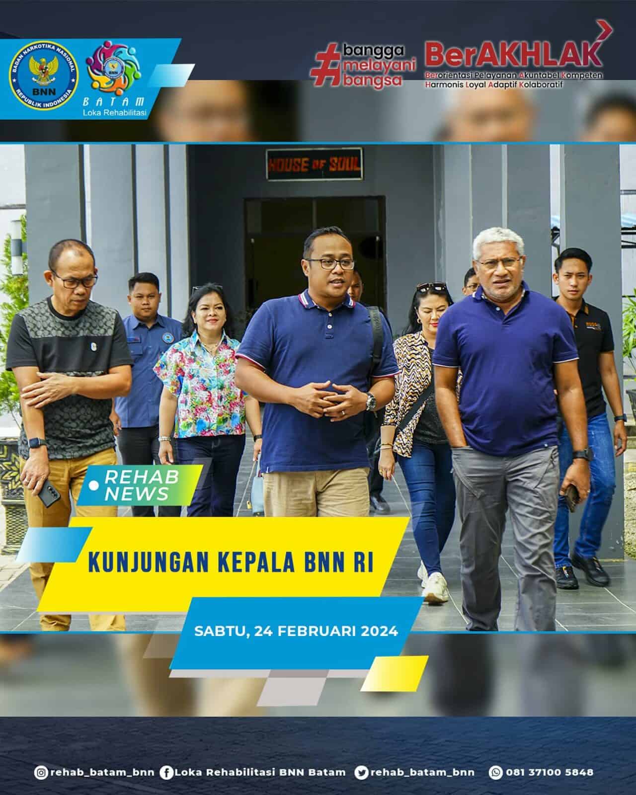 Selepas Dari Kunjungan Kerja di Singapura, Kepala BNN RI Mengunjungi Loka Rehabilitasi Narkotika Batam Selepas Dari Kunjungan Kerja di Singapura, Kepala BNN RI Mengunjungi Loka Rehabilitasi Narkotika Batam