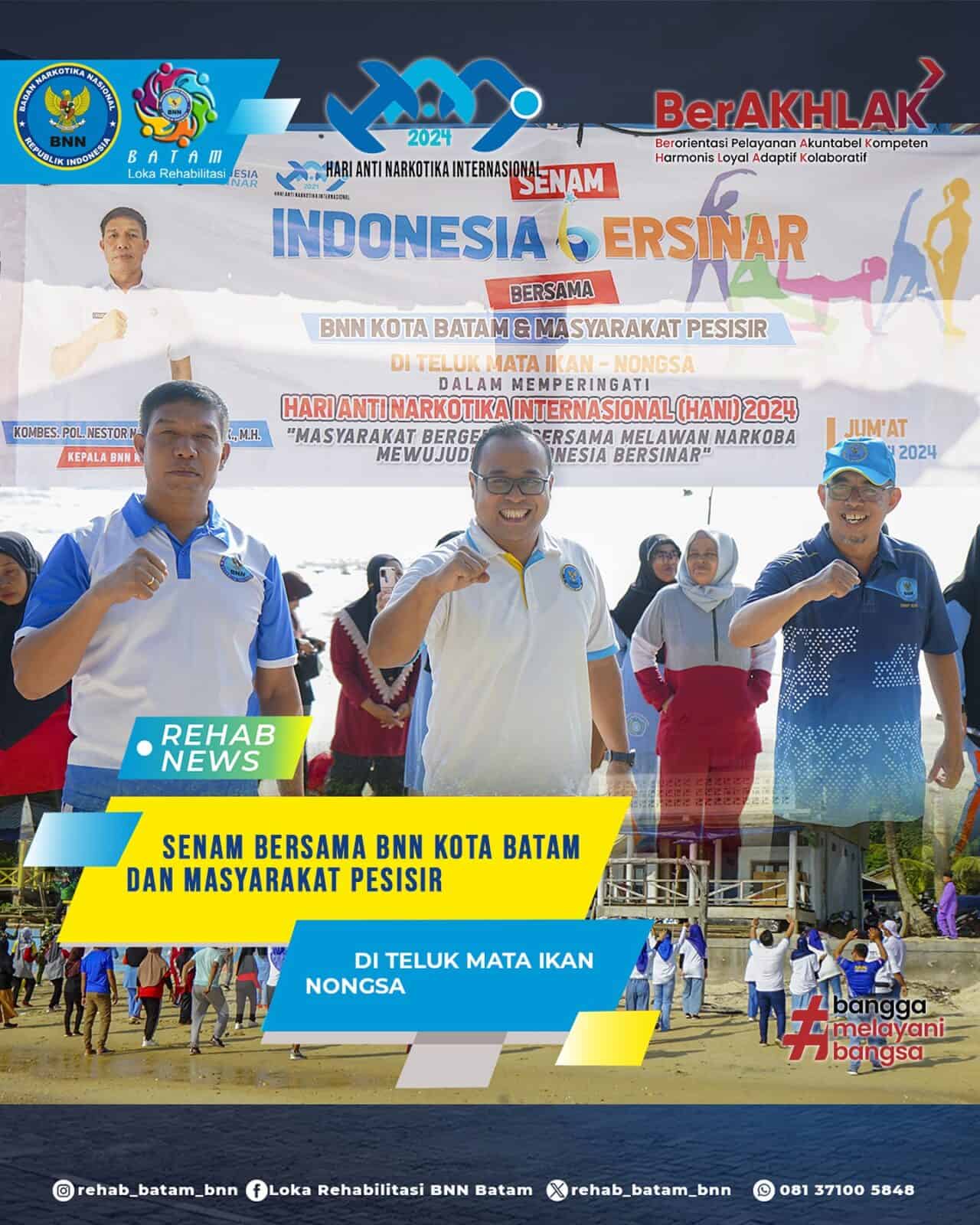 Loka Rehabilitasi BNN Batam Turut Meramaikan Kegiatan Pra HANI tahun 2024 yang Diselenggarakan BNN Kota Batam. Loka Rehabilitasi BNN Batam Turut Meramaikan Kegiatan Pra HANI tahun 2024 yang Diselenggarakan BNN Kota Batam.