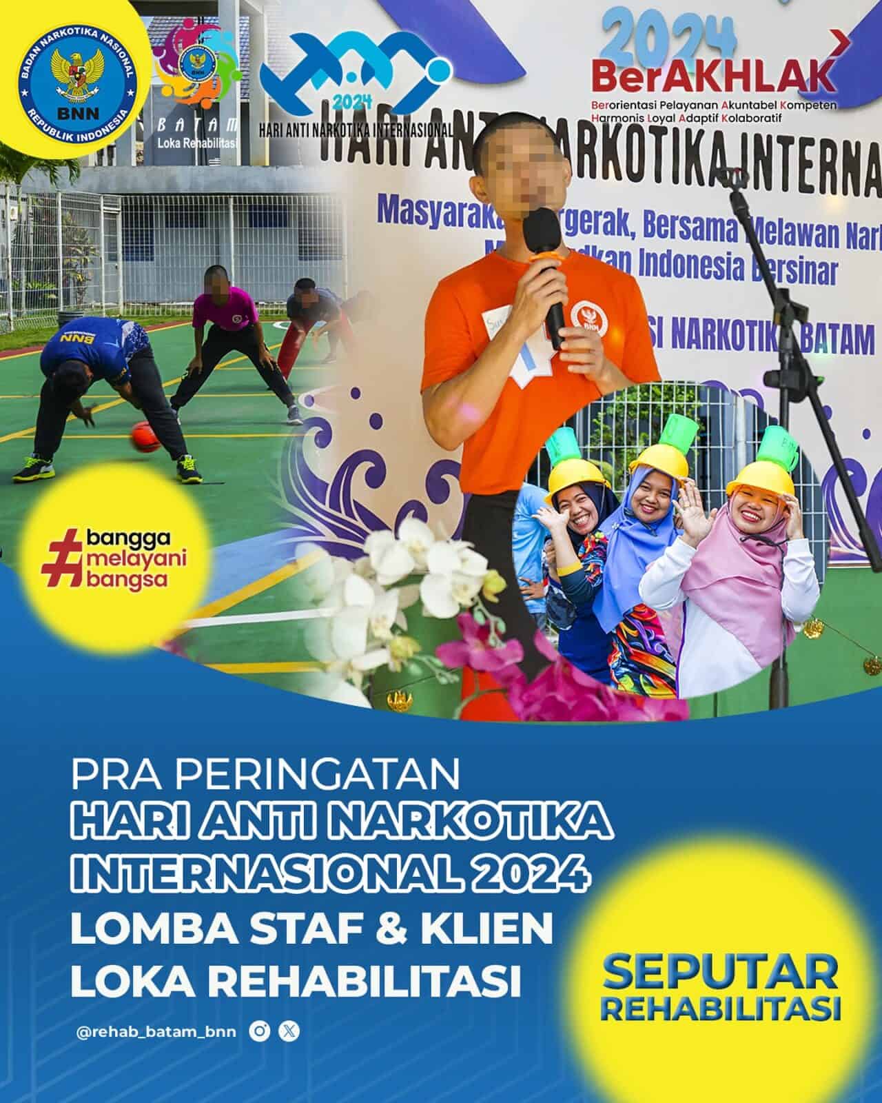 Rangkaian Acara Memperingati Hari Anti Narkotika Internasional (HANI) tahun 2024 Loka Rehabilitasi BNN Batam Rangkaian Acara Memperingati Hari Anti Narkotika Internasional (HANI) tahun 2024 Loka Rehabilitasi BNN Batam