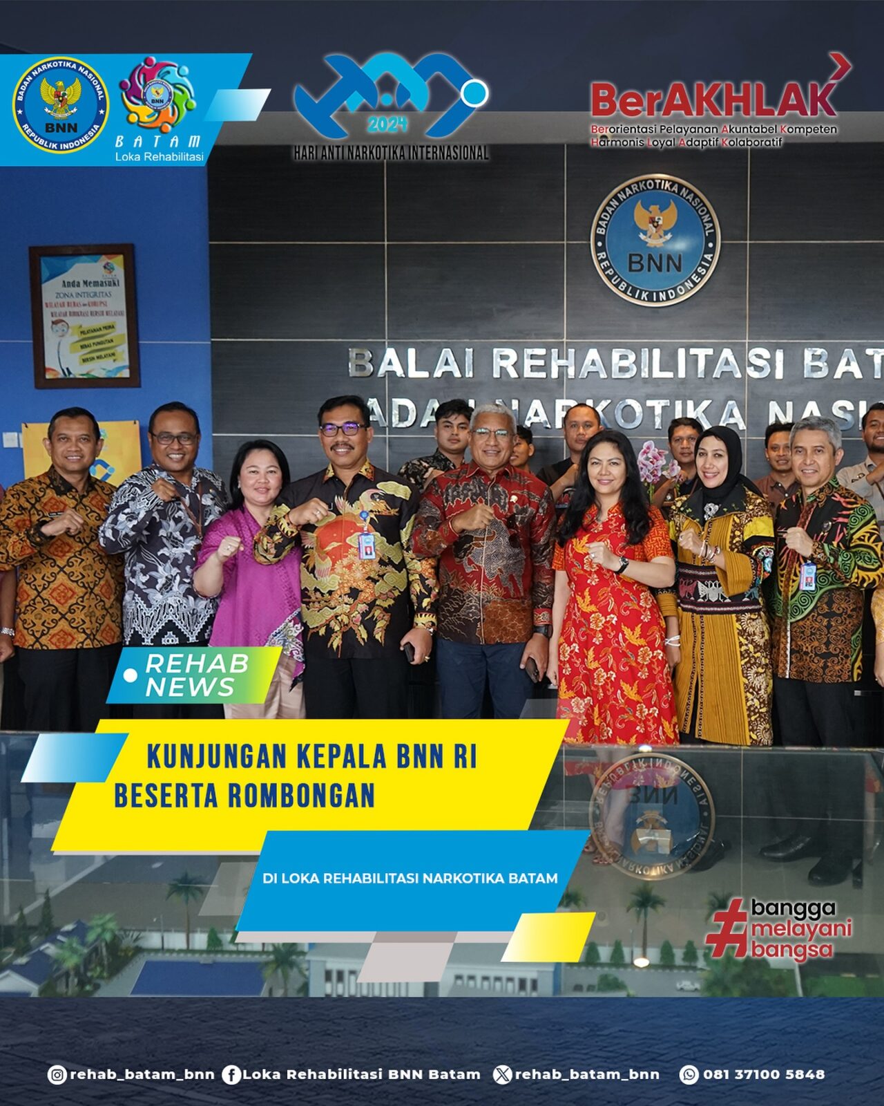 Kunjungan Kerja ke Batam, Kepala BNN RI Jenderal Marthinus Kembali Sambangi Loka Rehabilitasi Narkotika Batam Kunjungan Kerja ke Batam, Kepala BNN RI Jenderal Marthinus Kembali Sambangi Loka Rehabilitasi Narkotika Batam