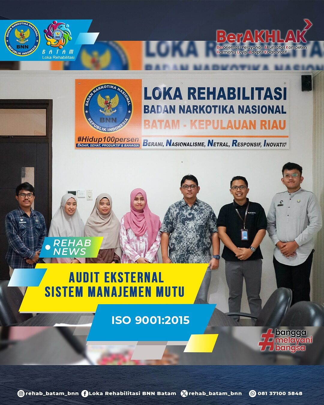 Audit Eksternal Dalam Rangka Pelaksanaan Surveilans Sistem Manajemen Mutu ISO 9001:2015 tahun 2024 Audit Eksternal Dalam Rangka Pelaksanaan Surveilans Sistem Manajemen Mutu ISO 9001:2015 tahun 2024