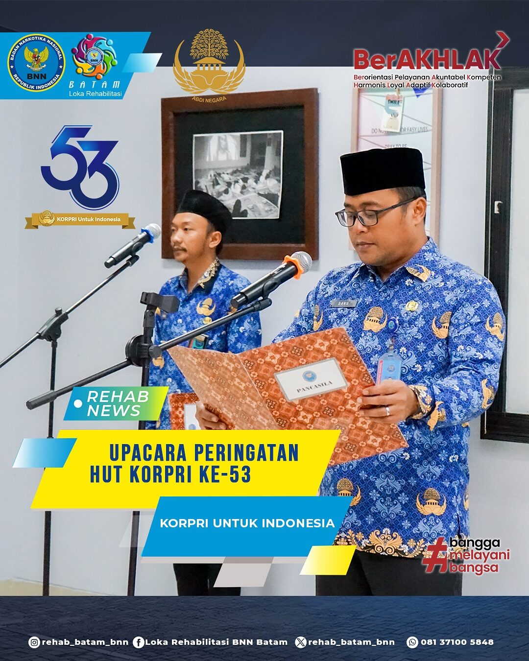 Apel Peringatan Hari Ulang Tahun ke 53 tahun Korps Pegawai Republik Indonesia (KORPRI) Apel Peringatan Hari Ulang Tahun ke 53 tahun Korps Pegawai Republik Indonesia (KORPRI)