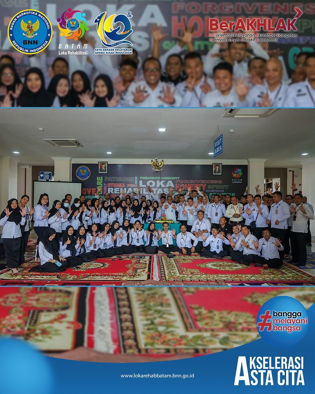 Tasyakuran Memperingati Hari Jadi ke-10 tahun Loka Rehabilitasi BNN Batam Tasyakuran Memperingati Hari Jadi ke-10 tahun Loka Rehabilitasi BNN Batam
