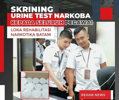 Kegiatan Skrining Tes Urine Narkoba Kepada Seluruh Pegawai.