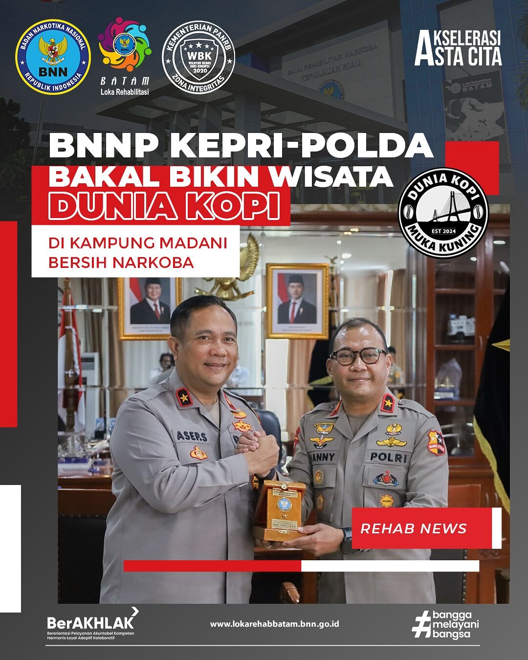 BNNP Kepri-Polda Kepri Bakal Bikin Wisata Dunia Kopi di Kampung Madani Bersih Narkoba BNNP Kepri-Polda Kepri Bakal Bikin Wisata Dunia Kopi di Kampung Madani Bersih Narkoba