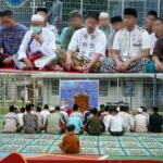 Kegiatan Sholat Idul Fitri 1446 H di Area Masjid Loka Rehabilitasi Narkotika Batam