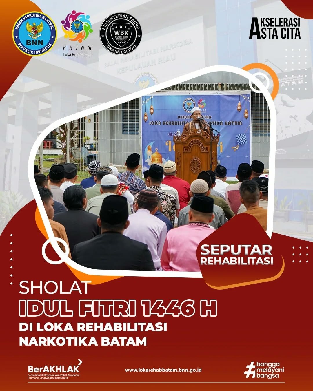 Kegiatan Sholat Idul Fitri 1446 H di Area Masjid Loka Rehabilitasi Narkotika Batam Kegiatan Sholat Idul Fitri 1446 H di Area Masjid Loka Rehabilitasi Narkotika Batam
